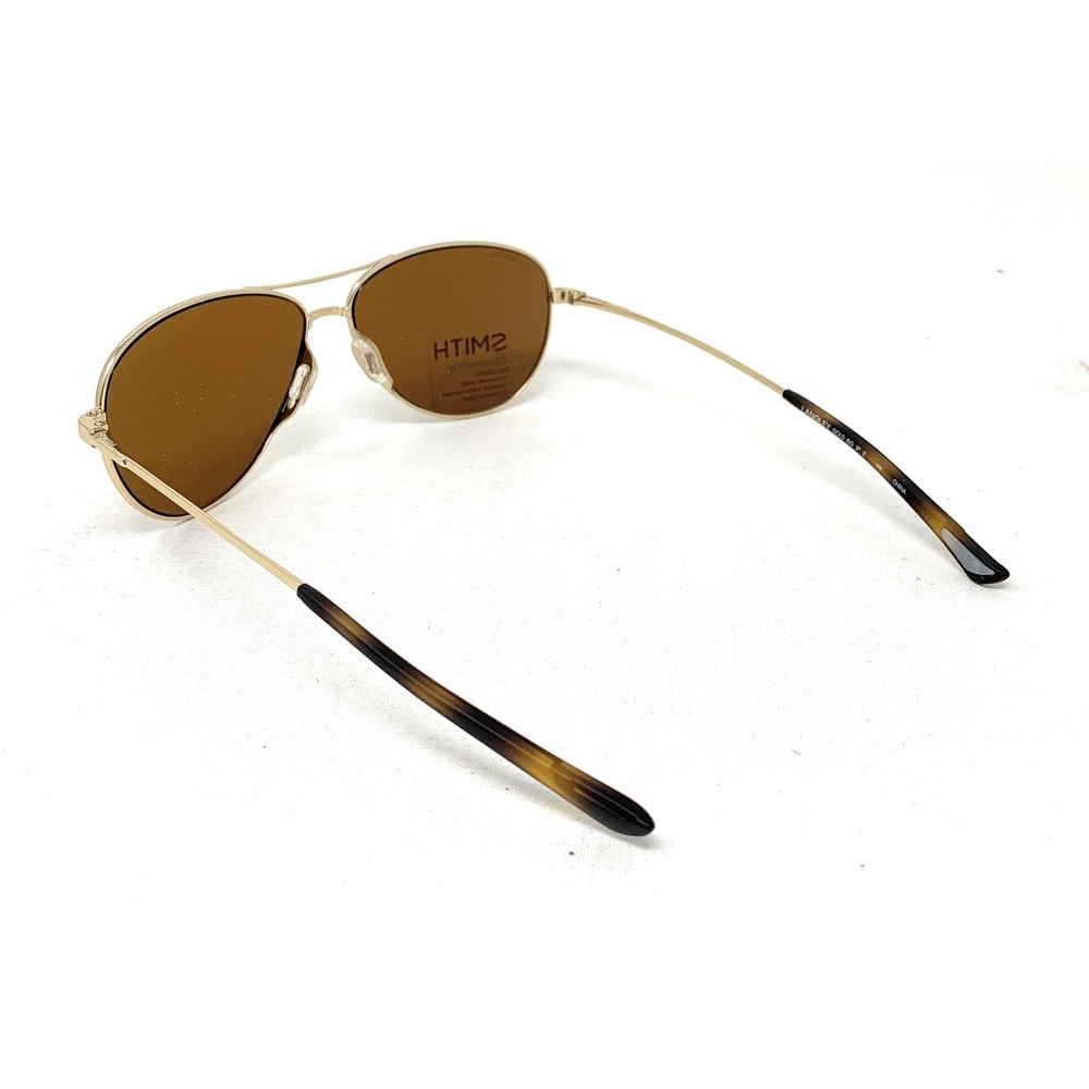SMITH Pilot Unisex Sunglasses Langley Gold J5G Polarized Brown CHROMAPOP 60mm - Picture 5 of 7